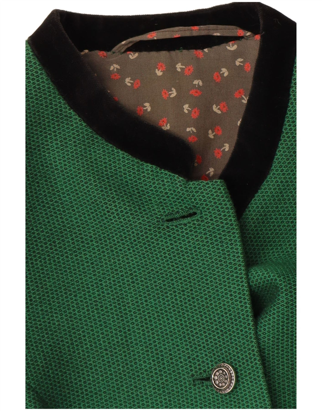 Винтажный женский пиджак на 5 пуговицах, Великобритания, 8, маленький зеленый в пятнистый цвет