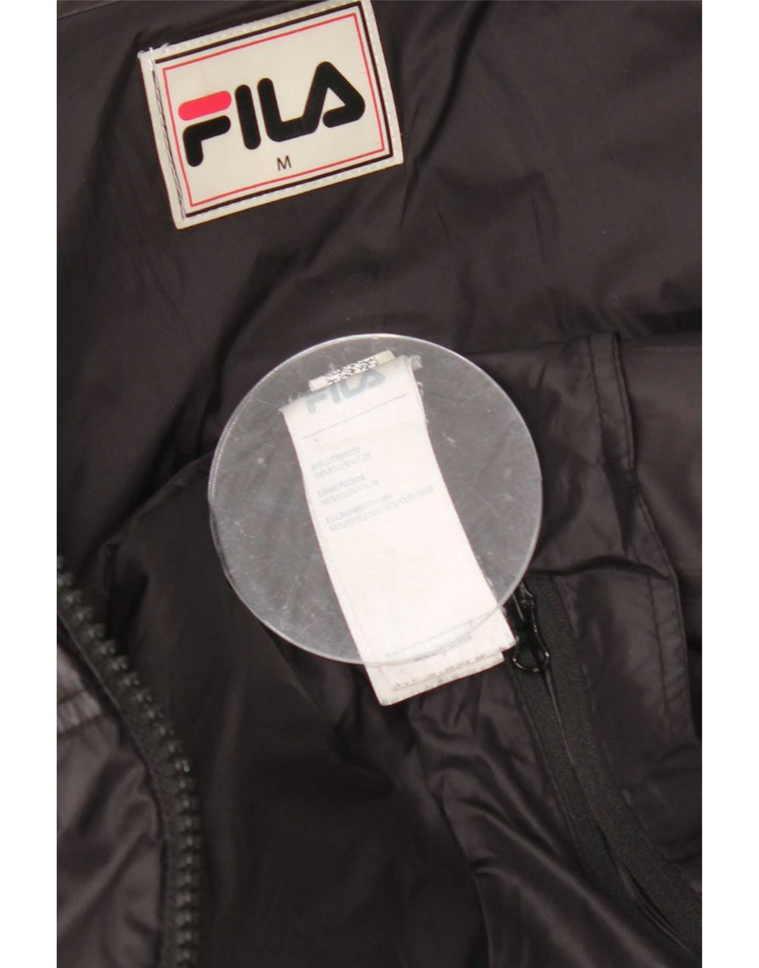 Мужская стеганая куртка Fila UK 38, средний черный нейлон