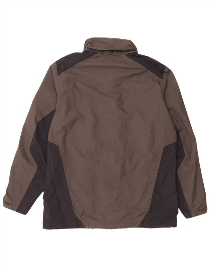 Мужская дождевик Jack Wolfskin UK 36/38 Средне-серый полиамид с цветными блоками