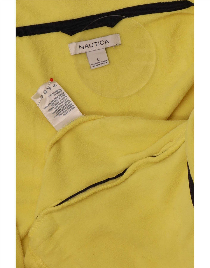Женская флисовая куртка Nautica UK 16, большой желтый полиэстер