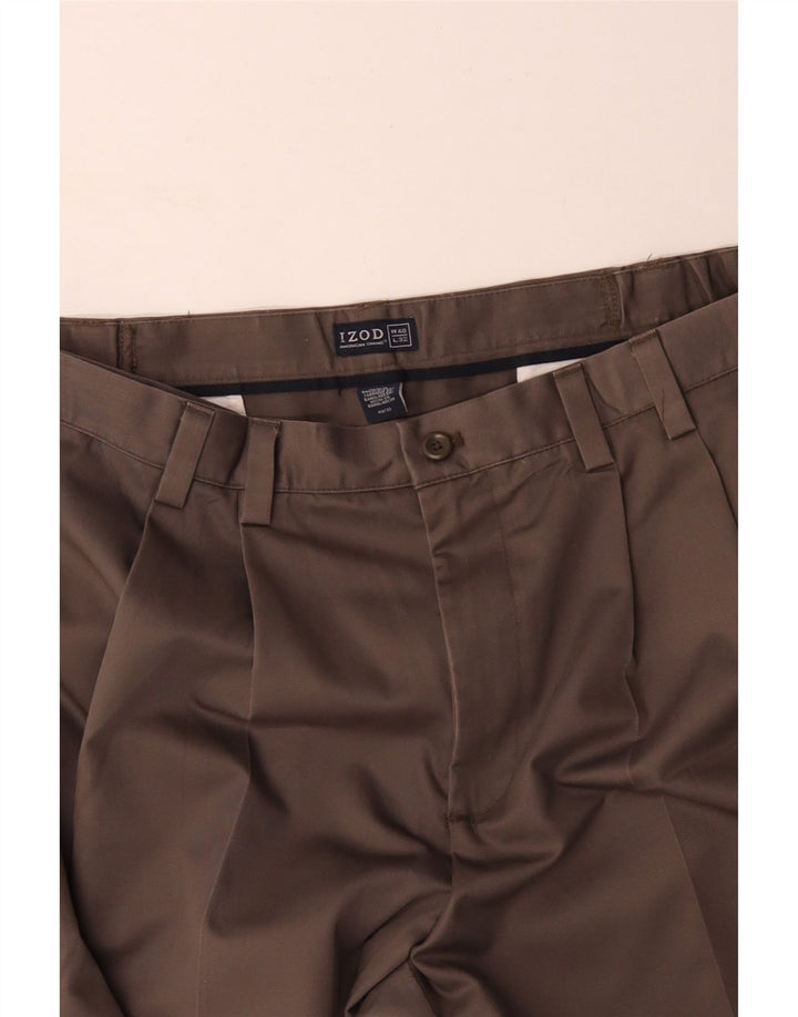 IZOD Мужские брюки чинос с привязкой W46 L32 Бежевый хлопок