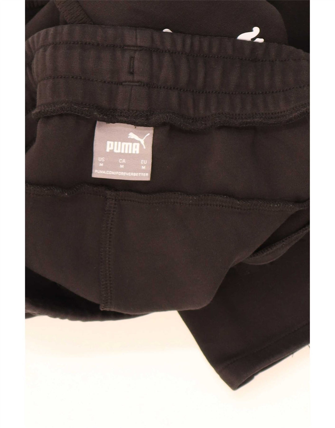 Мужские спортивные брюки Puma из хлопка среднего размера, черные