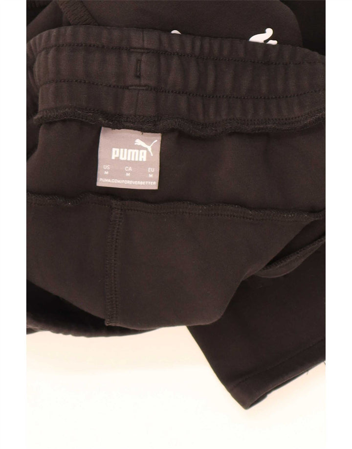 Мужские спортивные брюки Puma из хлопка среднего размера, черные