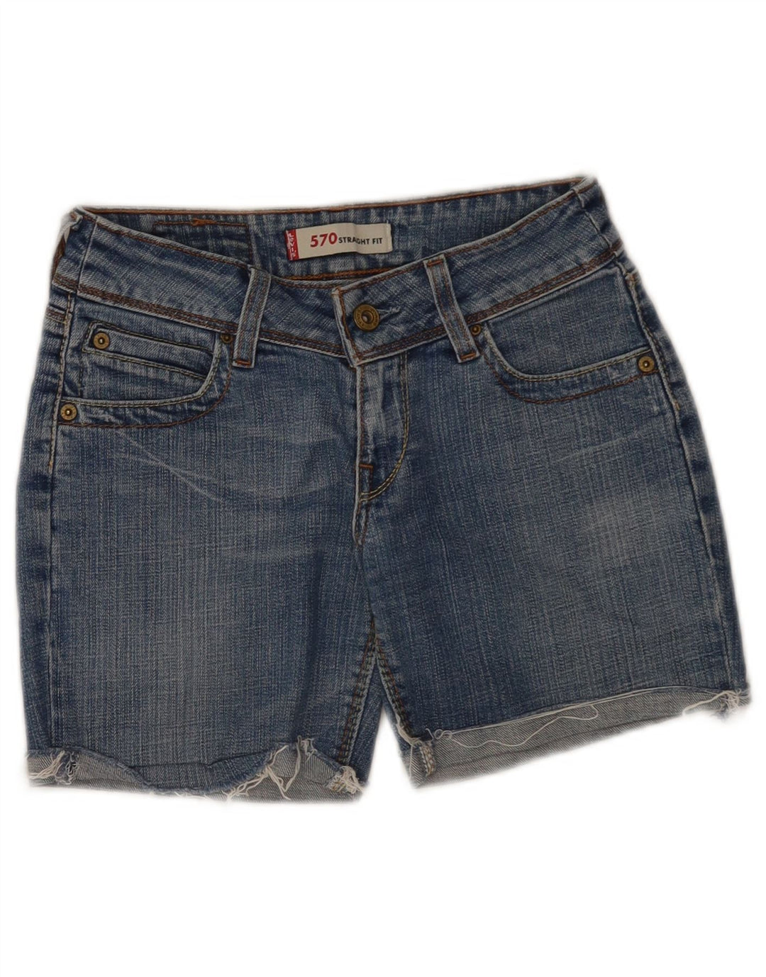 Женские джинсовые шорты Levi's 570 W26, маленькие синие, хлопок