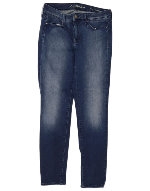 Женские леггинсы скинни Calvin Klein W30 L30, синий хлопок