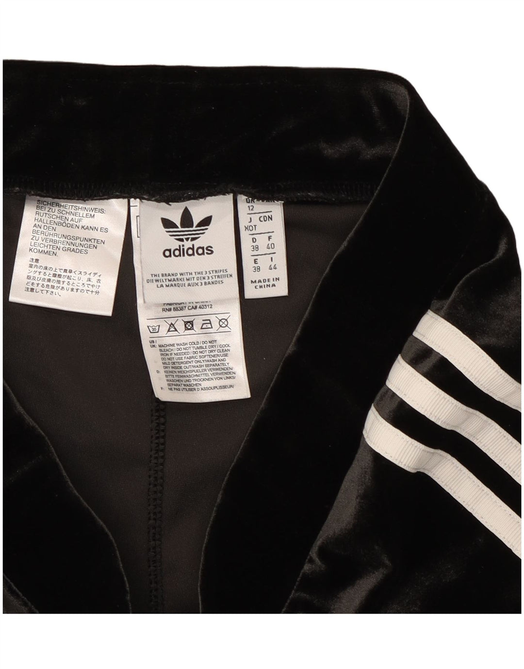 Женские велюровые леггинсы Adidas UK 12, средний черный полиэстер