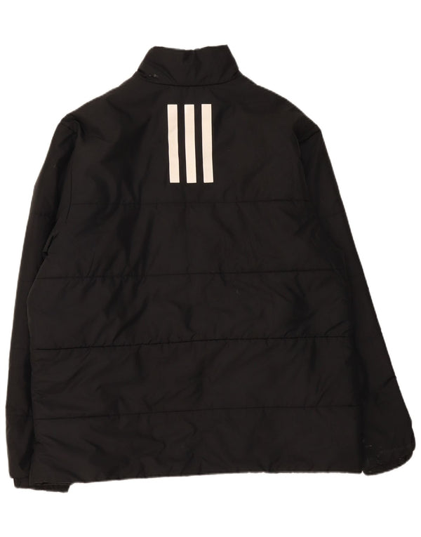 Мужская стеганая куртка Adidas UK 42 XL, черный полиэстер