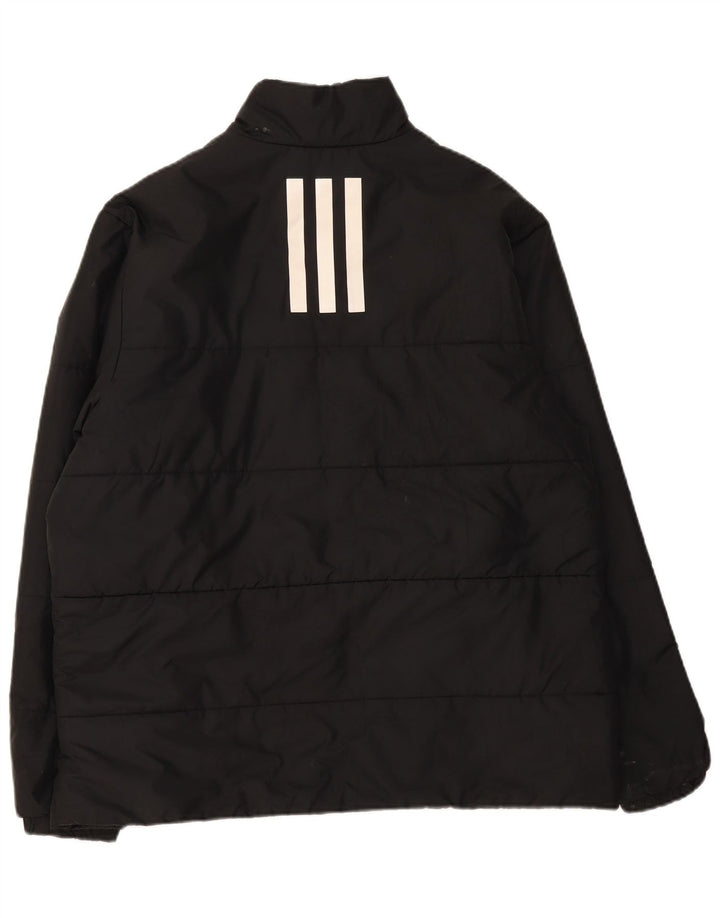 Мужская стеганая куртка Adidas UK 42 XL, черный полиэстер