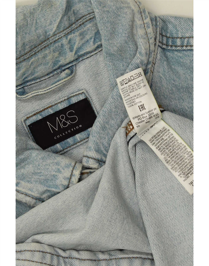 Женская джинсовая куртка Marks & Spencer UK 28 6XL, синяя, хлопок