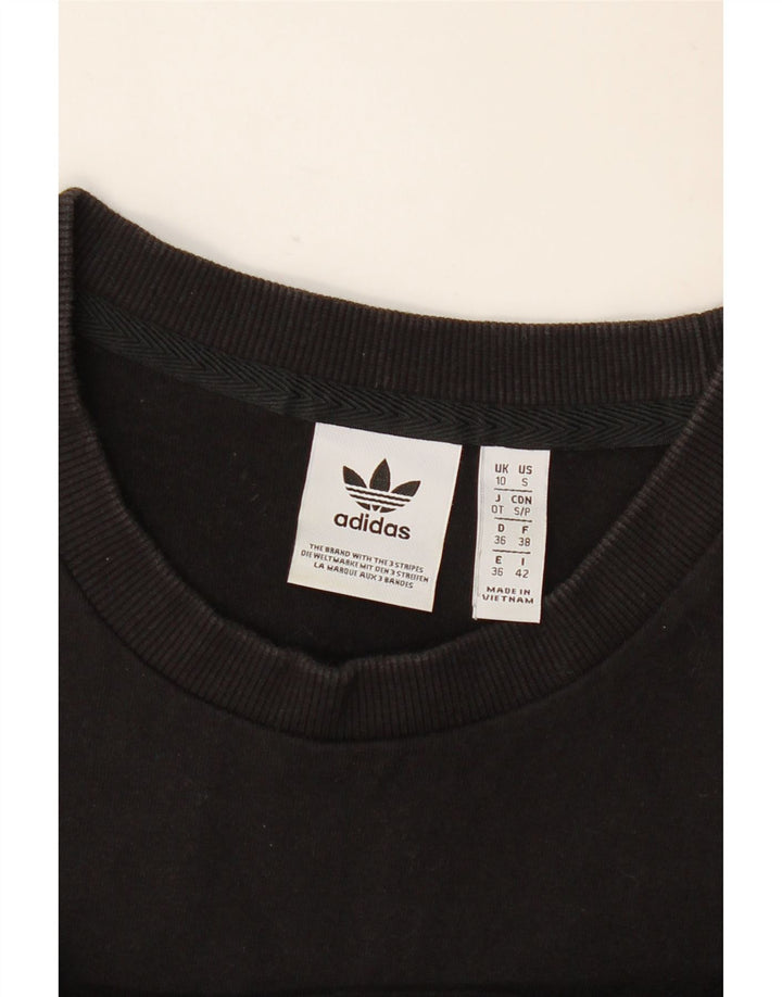 Женская футболка оверсайз Adidas Top UK 10, маленькая черная