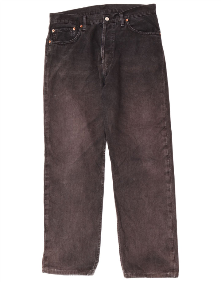 Женские прямые джинсы Levi's W36 L31, черный хлопок