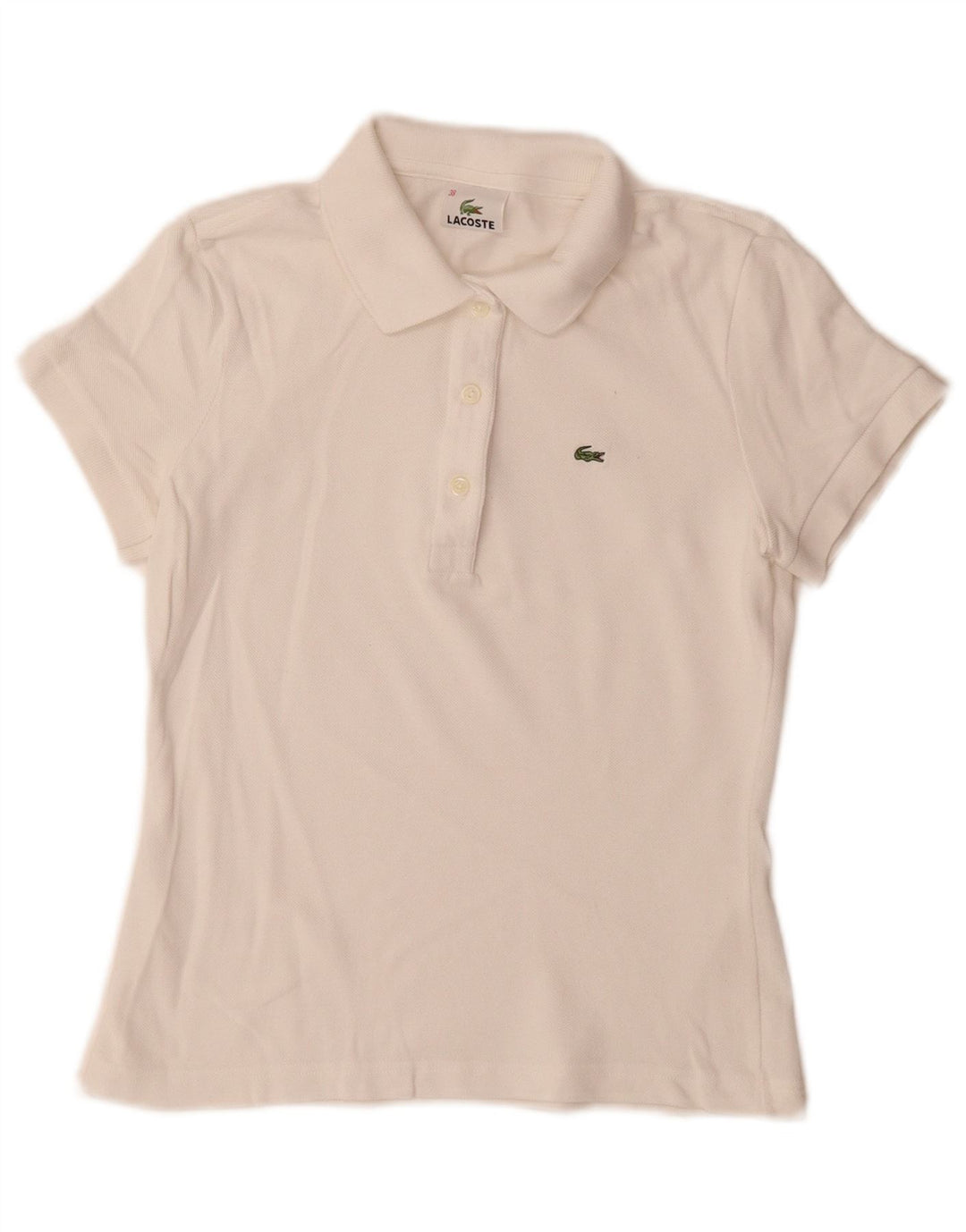 Женская рубашка поло Lacoste, размер 38, средний белый