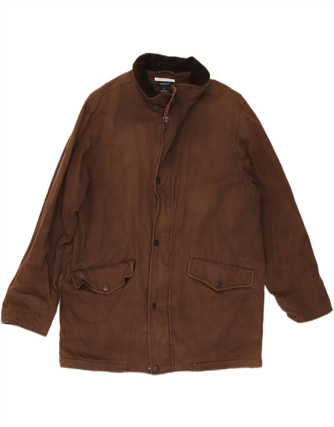 Мужская куртка Gant с капюшоном UK 38, хлопковый средний коричневый цвет