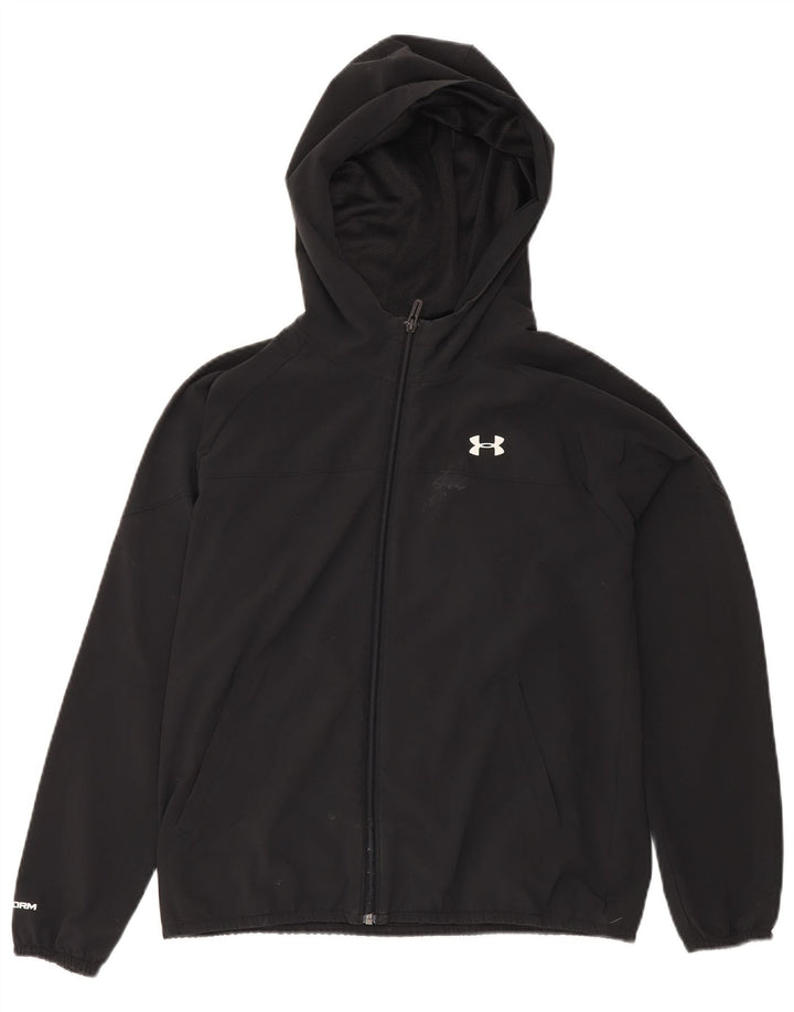 Мужской спортивный костюм с капюшоном Under Armour, верхняя куртка, средний черный полиэстер