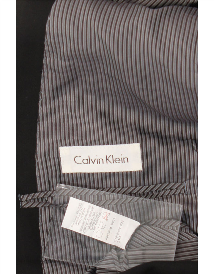 Мужской пиджак с 2 пуговицами Calvin Klein UK 44, большой черный шерстяной