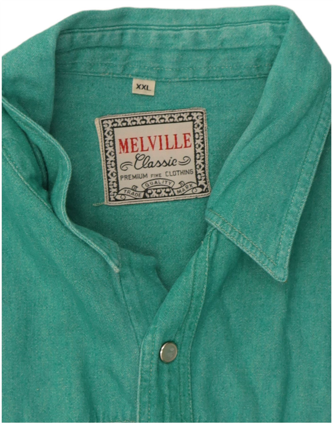 Мужская рубашка Melville 2XL зеленая, хлопок