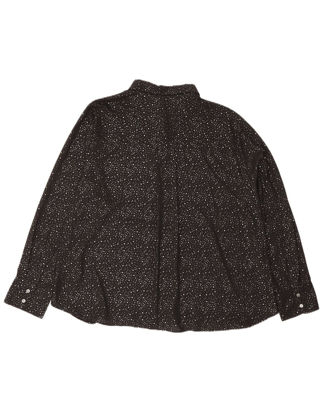 Женская блузка-рубашка оверсайз Marks & Spencer UK 18 XL, черная в крапинку
