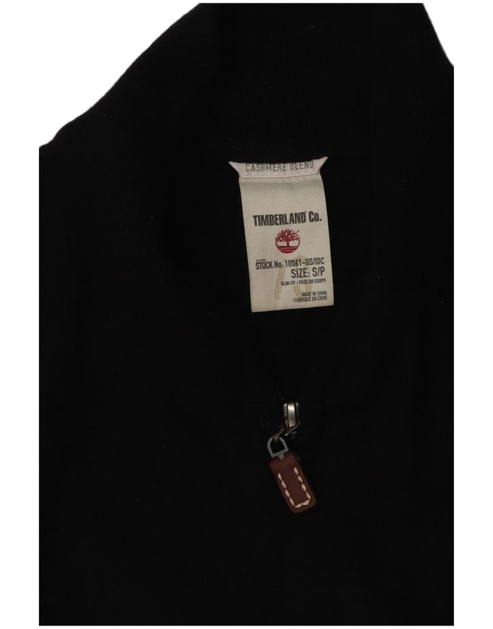 Мужской джемпер с воротником на молнии TIMBERLAND, маленький черный кашемировый свитер
