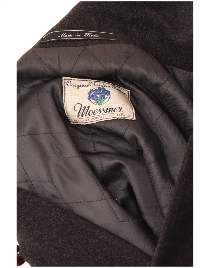 Moessmer Мужское Пальто IT 56 3XL Серое Шерстяное