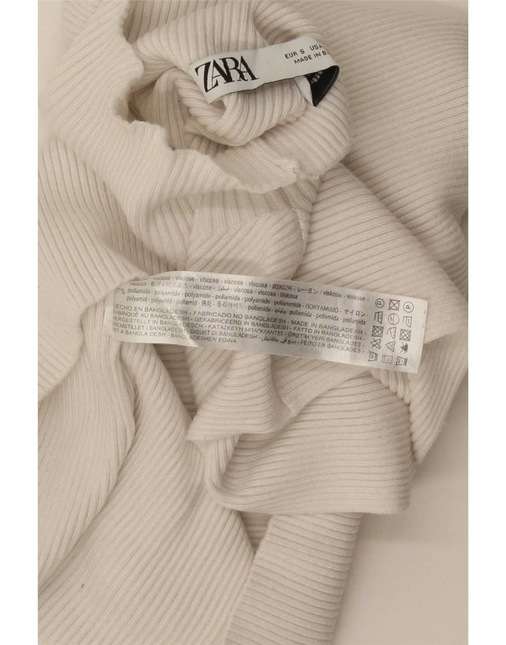 Женский жилет Zara UK 8, маленький, белый, вискоза