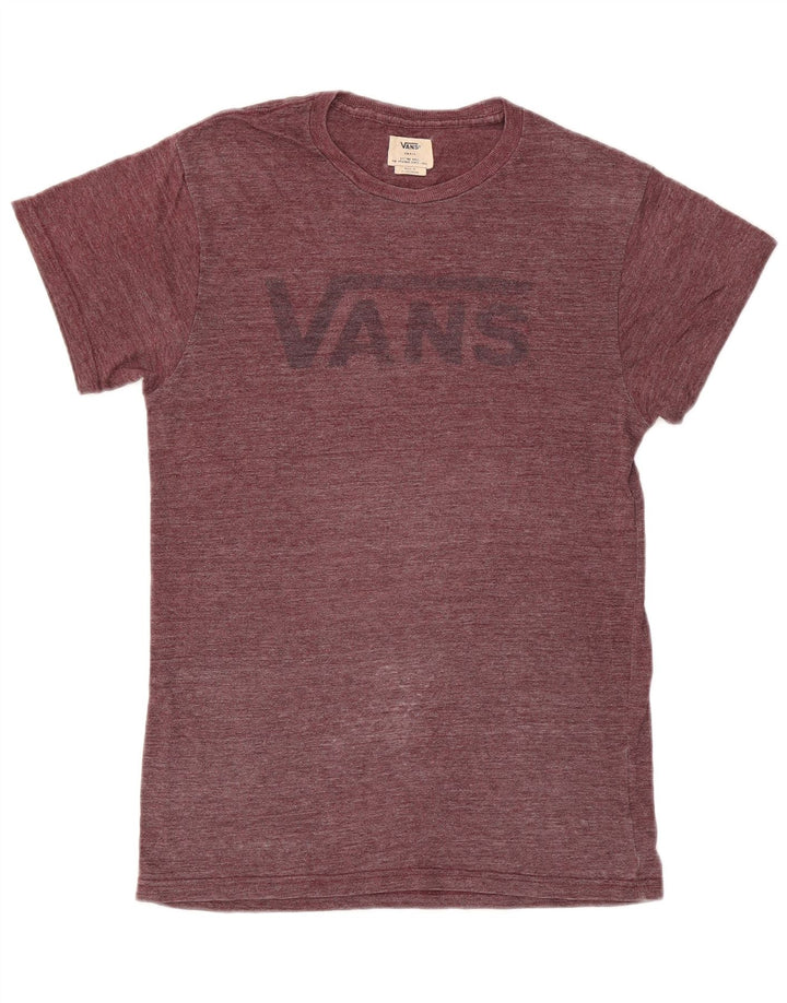 Мужская футболка с рисунком Vans, маленький бордовый в крапинку