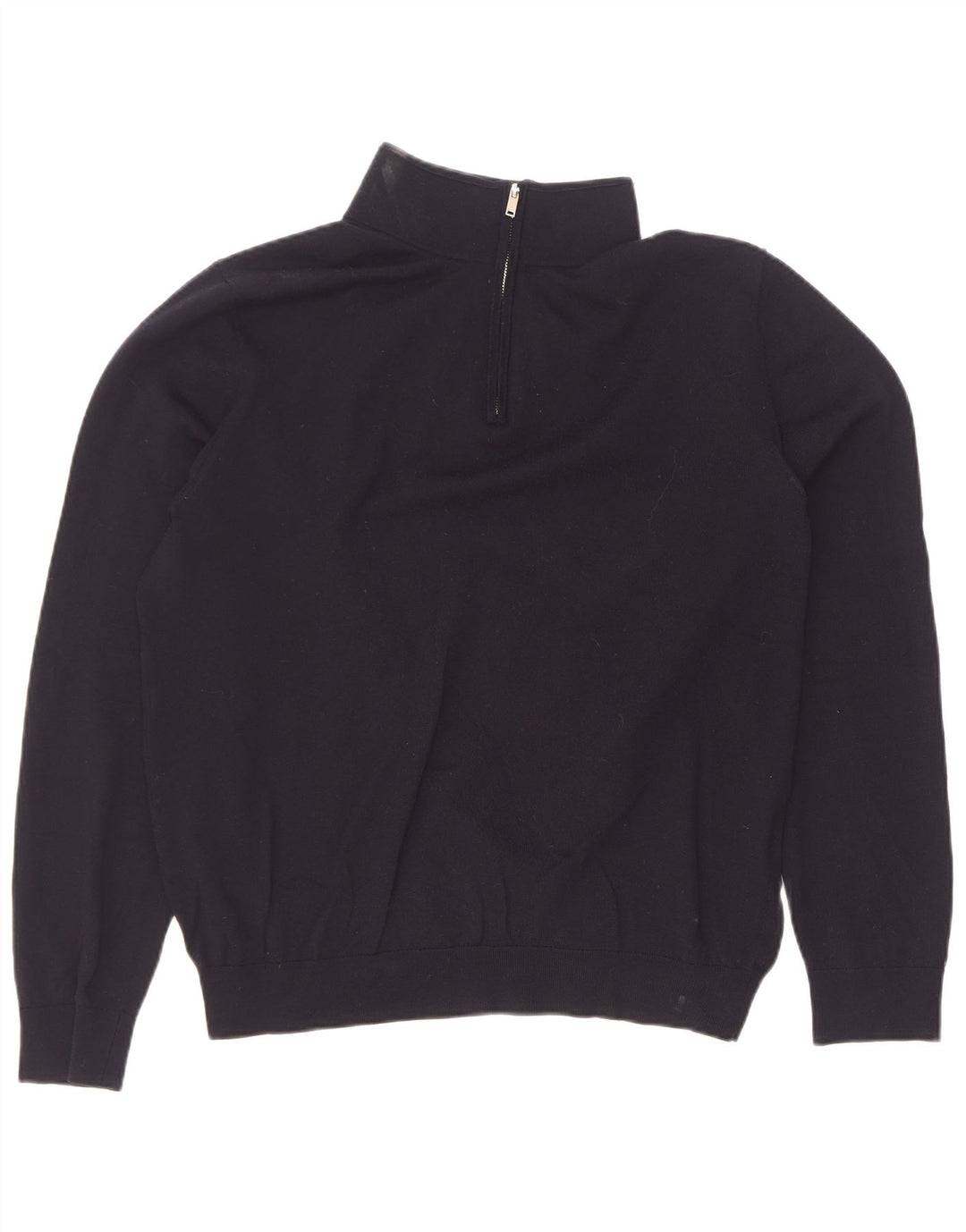 Мужской свитер Reiss с воротником на молнии XL, черный, шерсть