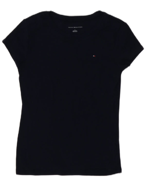 TOMMY HILFIGER Женская футболка Top UK 12 Medium Navy Blue Хлопок