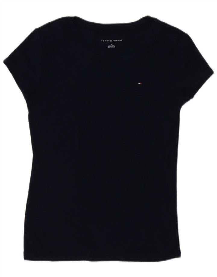 TOMMY HILFIGER Женская футболка Top UK 12 Medium Navy Blue Хлопок