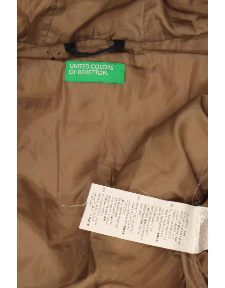 Женская стеганая куртка Benetton с капюшоном UK 20 2XL Темно-синий полиэстер