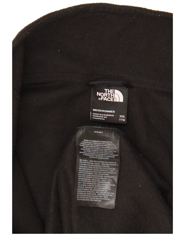 Мужской флисовый джемпер с воротником на молнии The North Face 2XL, черный полиэстер