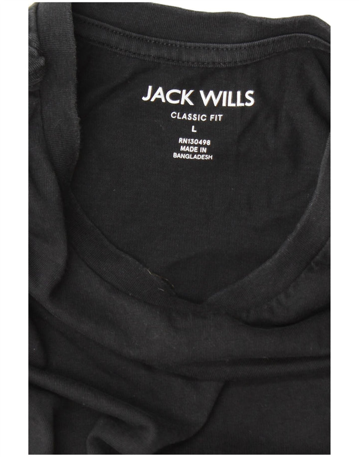 Мужская футболка классического кроя Jack Wills, большая серая