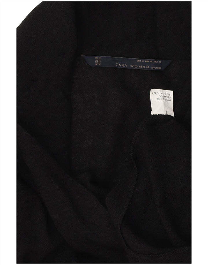 Женский кардиган Zara UK 14, средний черный вискоза
