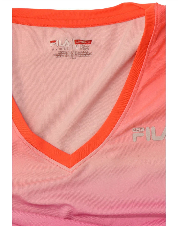 Женская футболка FILA Top UK 12 Medium Pink Colorblock
