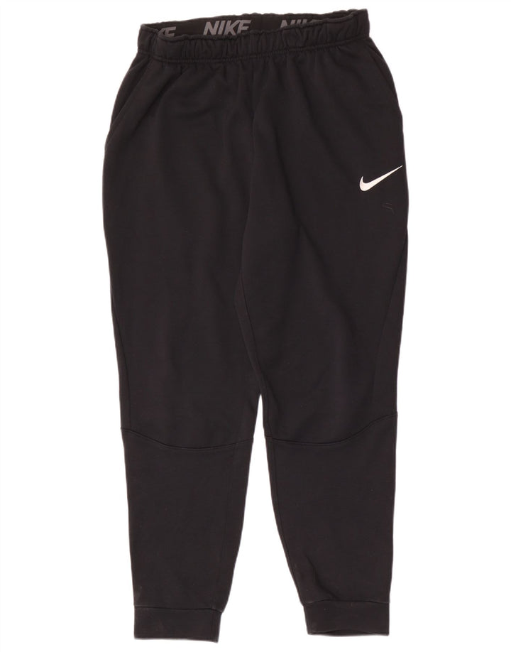 Мужские спортивные брюки Nike Dri Fit для бега, большие черные полиэстеровые брюки