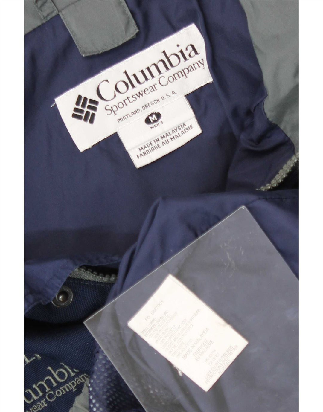 Мужская дождевик свободного покроя Columbia Bugaboo UK 38, средний серый цвет с цветными блоками