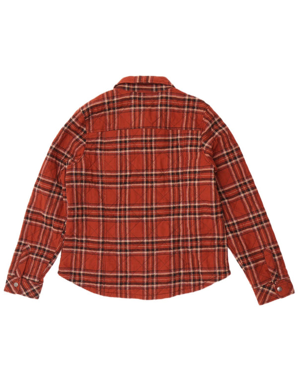 Женская фланелевая рубашка Dickies Lumberjack UK 16, большая коричневая хлопковая клетка в клетку
