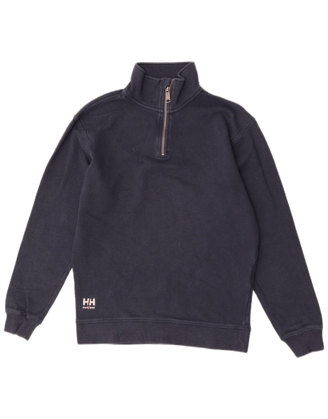 Мужской свитшот с воротником на молнии Helly Hansen, средний темно-синий хлопковый джемпер