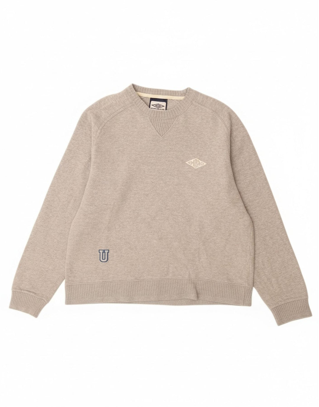 Мужской свитер Umbro, джемпер UK 35/37, маленький, серый, хлопок