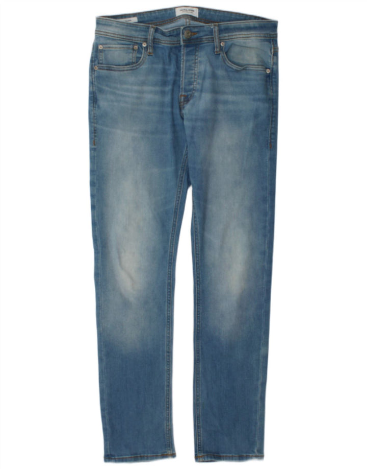 Мужские узкие джинсы Jack & Jones W32 L32 синие, хлопок