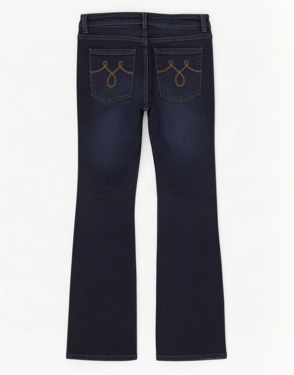 Женские джинсы Oasis Scarlet Bootcut UK 10, маленькие W27 L30, темно-синие, хлопок