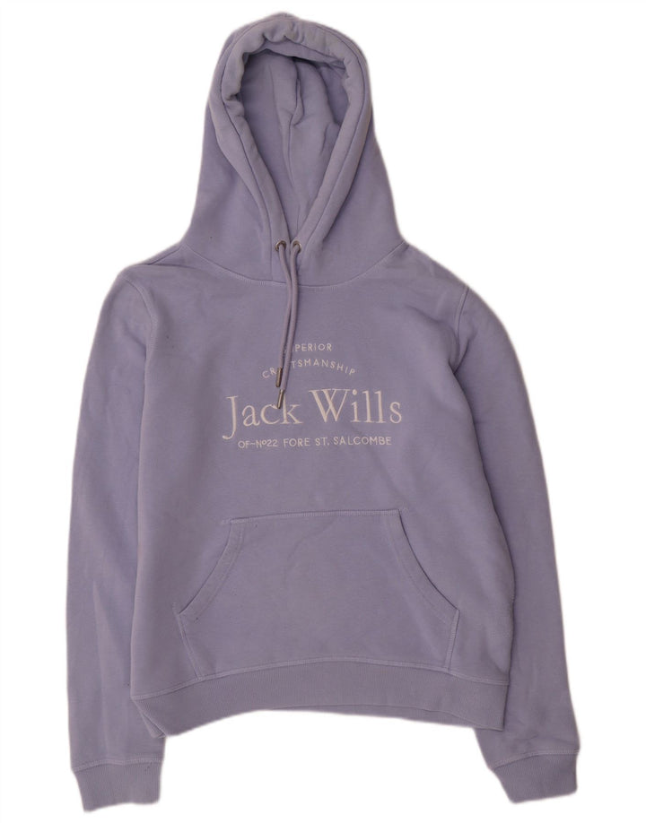 Женский джемпер с капюшоном JACK WILLS UK 12, средний фиолетовый, хлопок