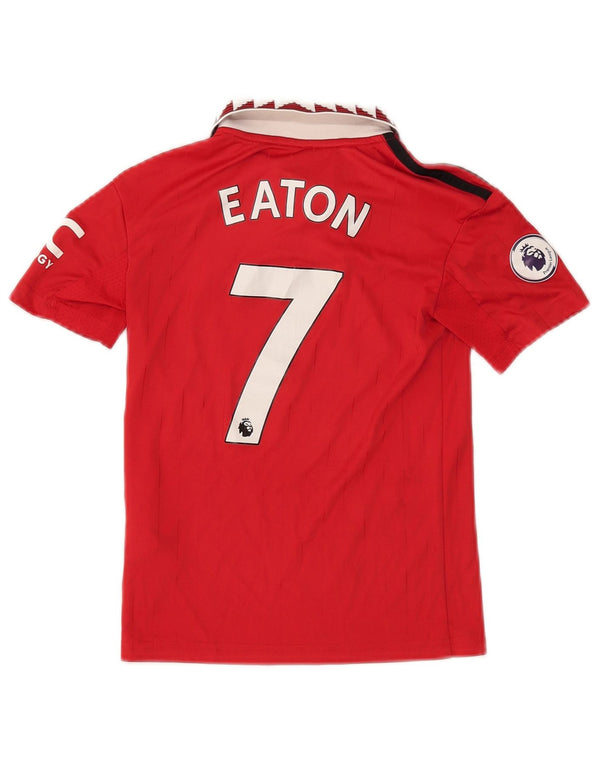 Рубашка-поло с рисунком для мальчиков Manchester United ADIDAS 7-8 лет, красная с цветными блоками