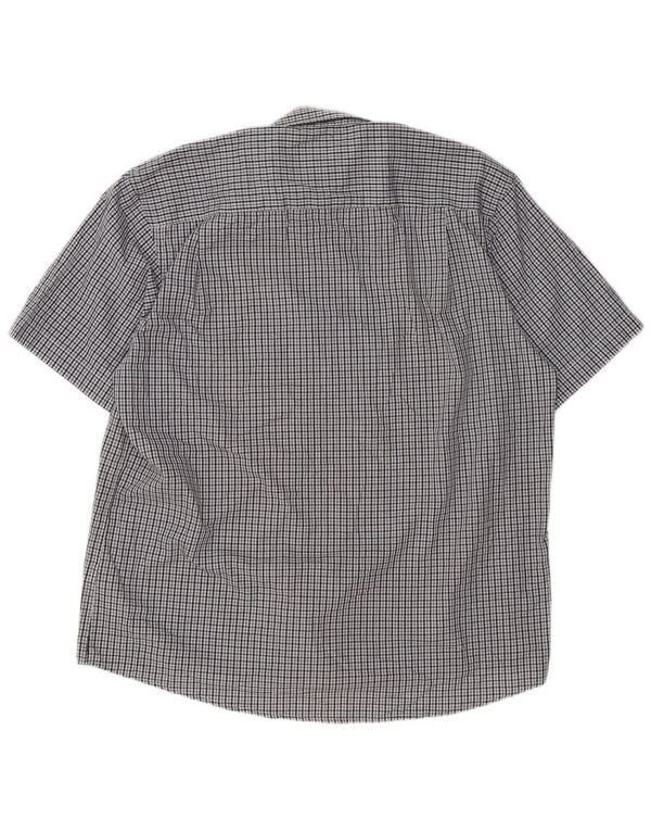 Мужская рубашка стандартного кроя Pierre Cardin 3XL серая в клетку из полиэстера