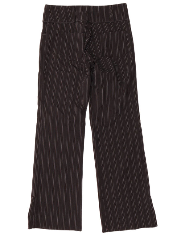 GUESS Womens Straight Casual Trousers IT 40 Small W30 L31 Black Striped