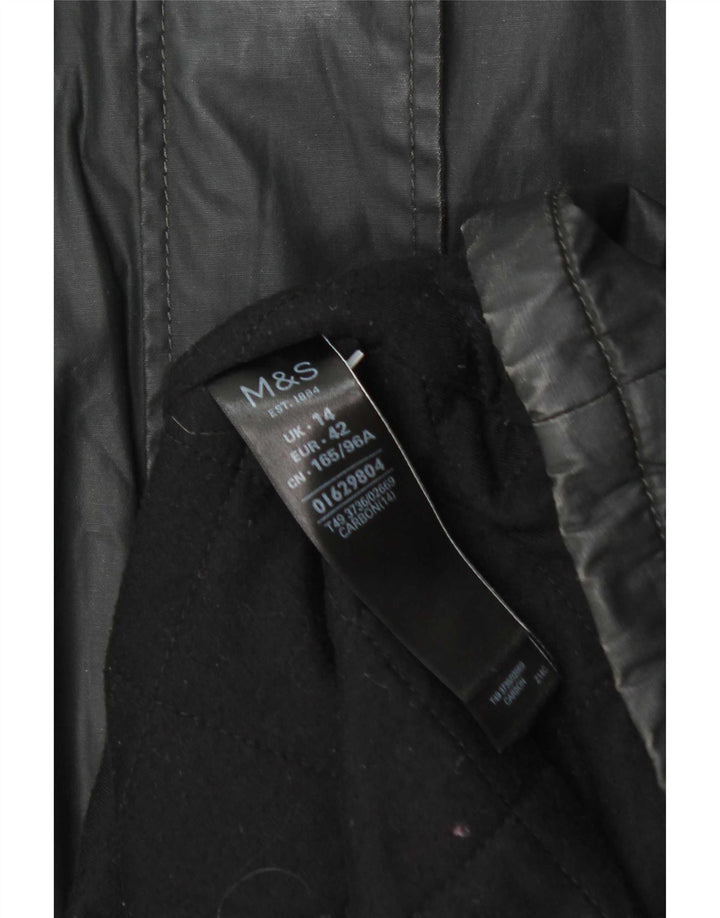Женская вощеная парка с капюшоном Marks & Spencer UK 14, большая серая