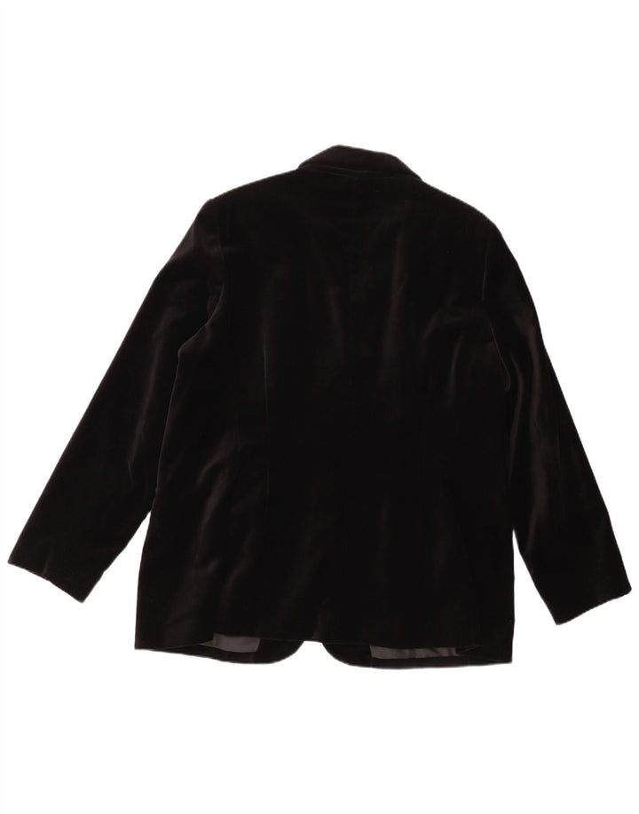 Женский бархатный пиджак с 2 пуговицами, Великобритания 22 3XL