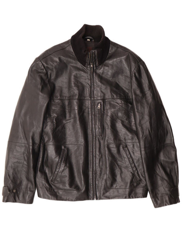 CONBIPEL Мужская кожаная куртка IT 54 XL Черная кожа