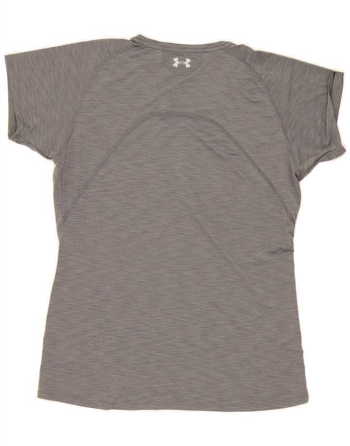 UNDER ARMOUR Mens Heat Gear T-Shirt Top Medium Grey Polyester Vintage Under Armour and Second-Hand Under Armour from Messina Hembry 