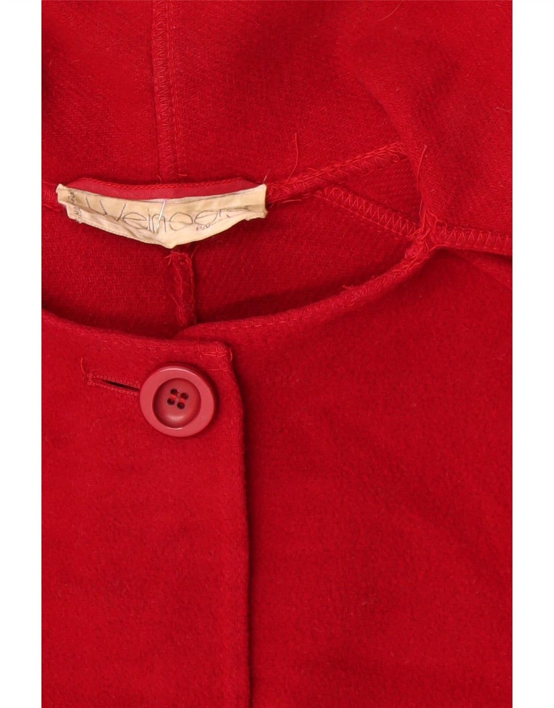 Винтажное женское пальто с завязкой спереди, Великобритания, 18 XL, красное шерстяное