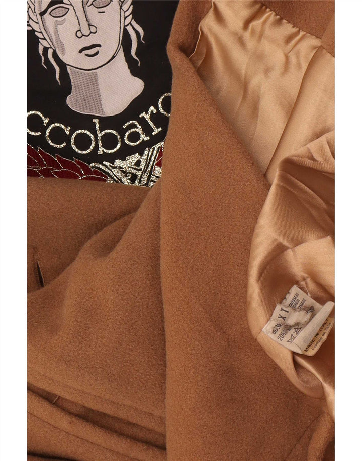 Женское двубортное пальто в стиле милитари Roccobarocco UK 18 XL, бежевое